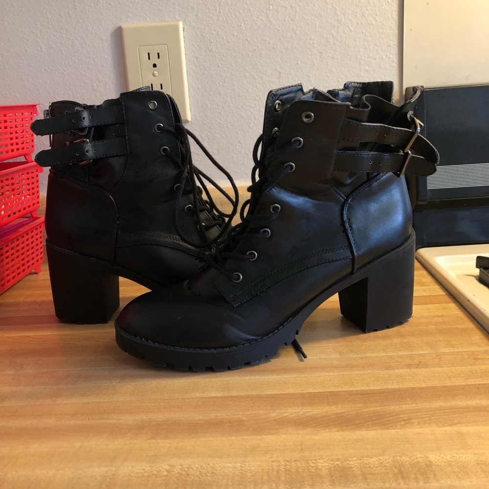 Steve Madden Combat Boots with 3” Heel